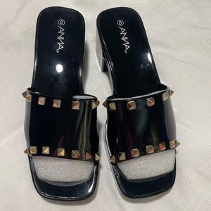 ANNA New Size 8 Black Heeled Sandal